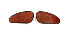 Customized Royal Enfield Interceptor 650 Leather Knee Pad Pair Union Jack Black D7 - SPAREZO